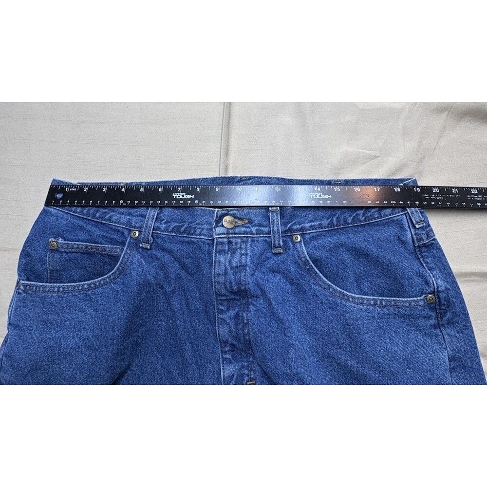 Vintage LL Bean Flannel Lined Jeans Size 38x31 ( Actual) Blue Denim USA Made - Picture 11 of 11